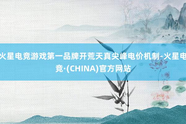 火星电竞游戏第一品牌开荒天真尖峰电价机制-火星电竞·(CHINA)官方网站